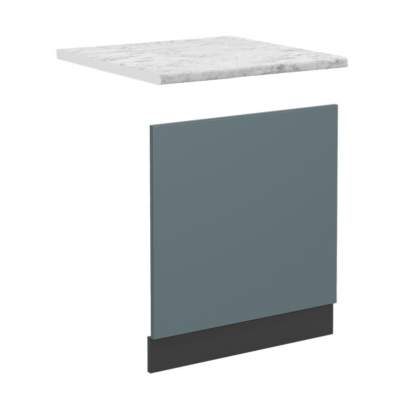 Vicco - Frontblende R-line, Blau-grau, 60 Cm , Ap Marmor