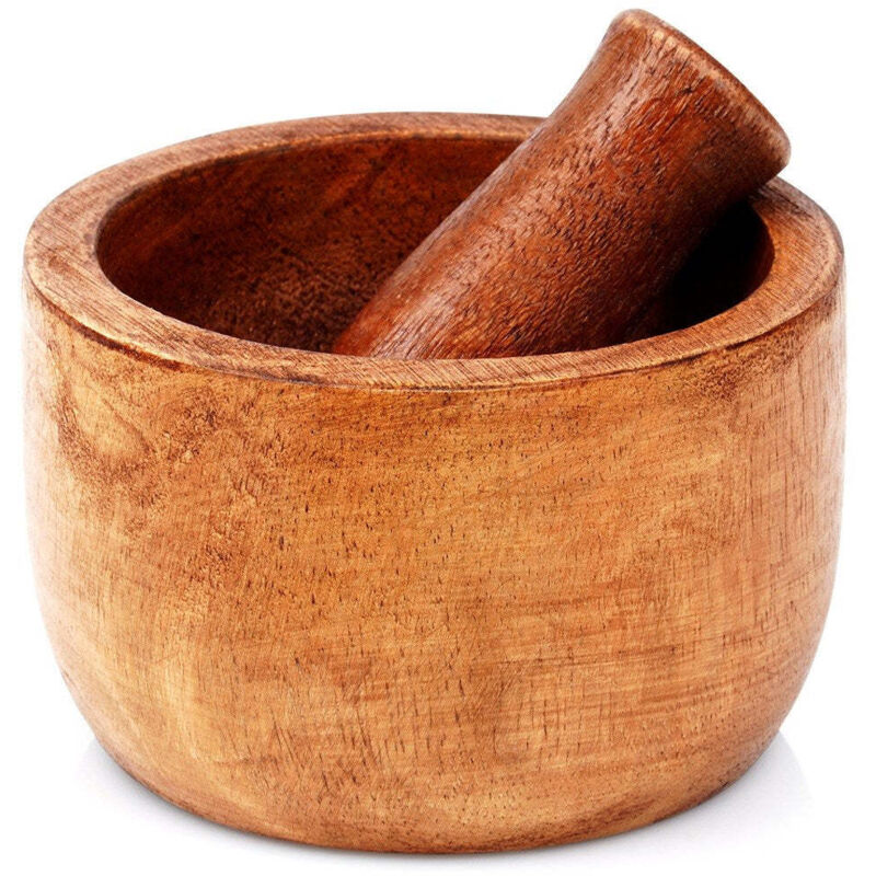 Home Styling Wooden Spice Mortar