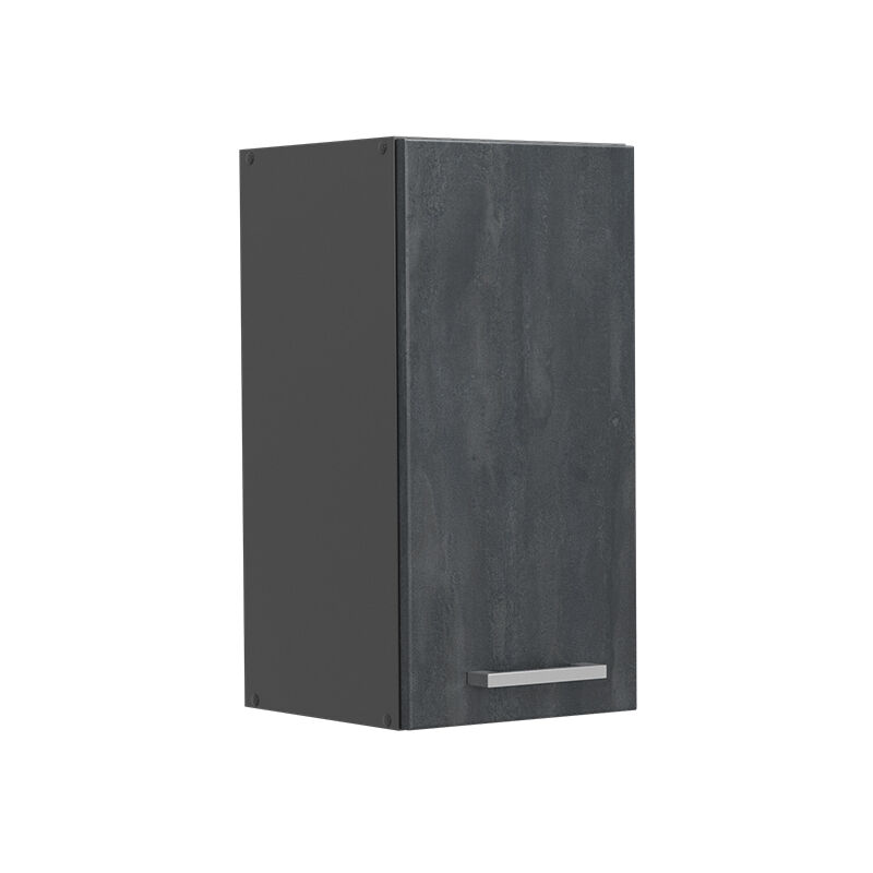 Küchenoberschrank R-line, Schwarz Beton, 30 Cm, Vicco