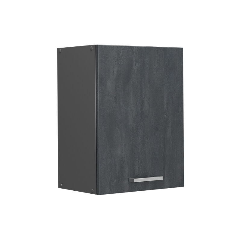Küchenoberschrank R-line, Schwarz Beton, 45 Cm Vicco