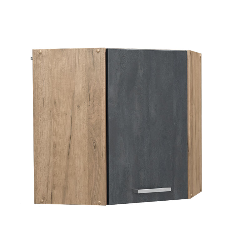 Hängeschrank R-line, Schwarz Beton, 57 Cm Vicco