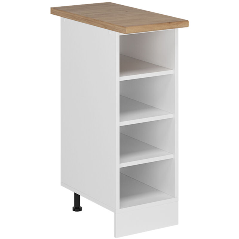 Vicco - Küchenregal R-line, Weiß, 30 Cm , Ap Eiche