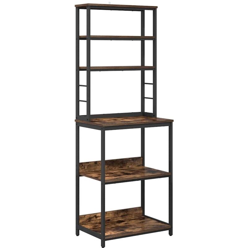 Küchenregal Geräucherte Eiche 60 X 40 X 168 Cm Holzwerkstoff Vidaxl