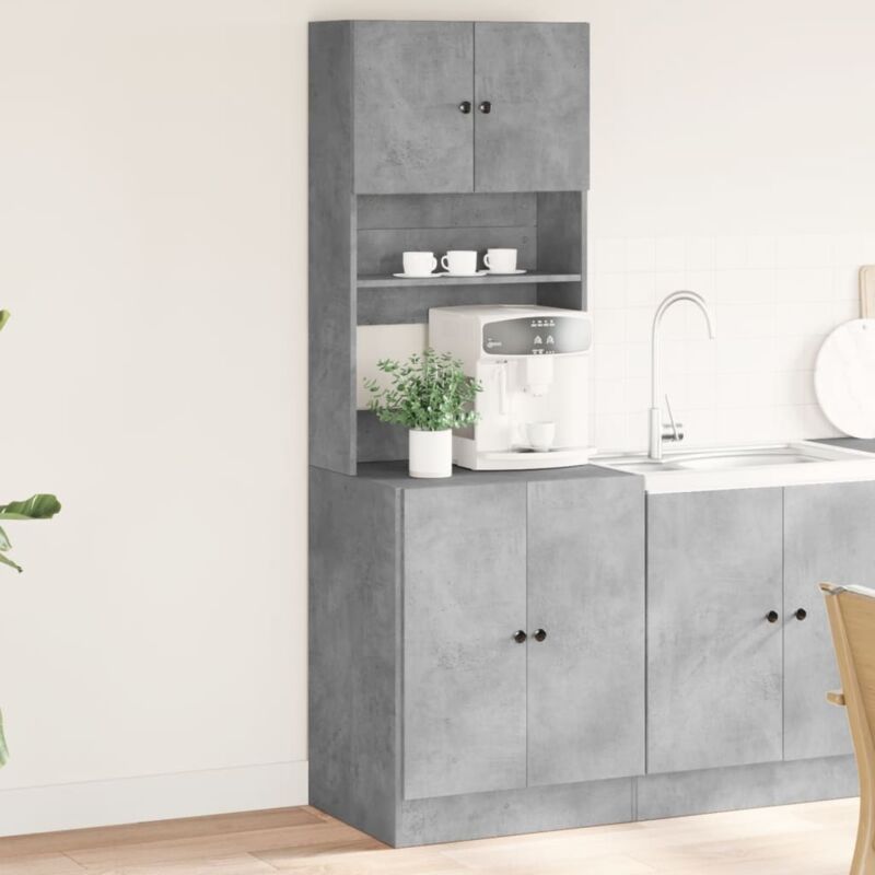 Vidaxl - Küchenschrank Betongrau 60x50x180 Cm Holzwerkstoff