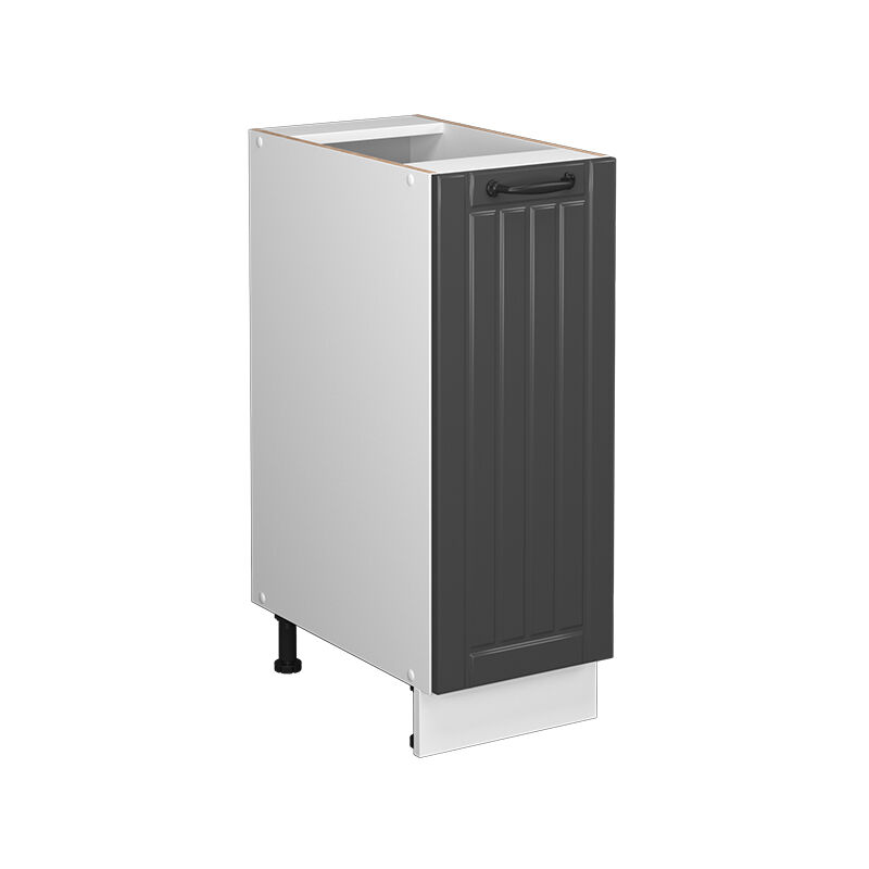Vicco - Küchenschränke Fame-line, Anthrazit Landhaus, 30 Cm Ohne Arbeitsplatte