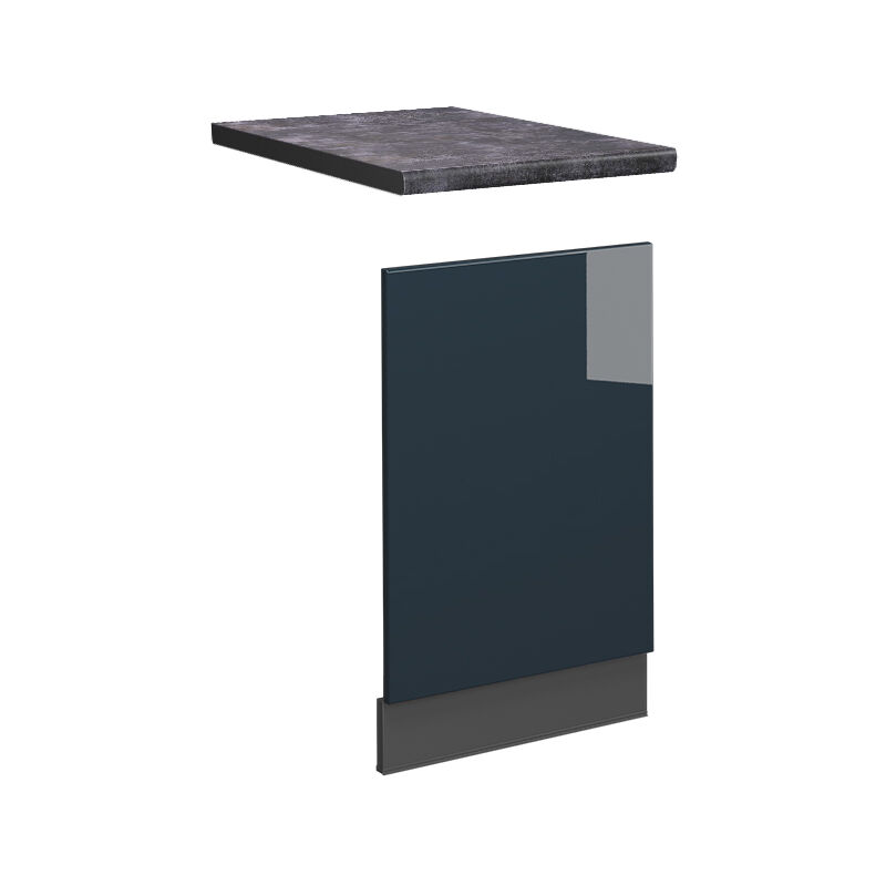Vicco - Frontblende Fame-line, Dunkelblau Hochglanz, 45 Cm, Ap Anthrazit