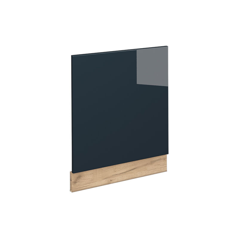 Frontblende Fame-line, Dunkelblau Hochglanz, 60 Cm Ohne Arbeitsplatte, Vicco