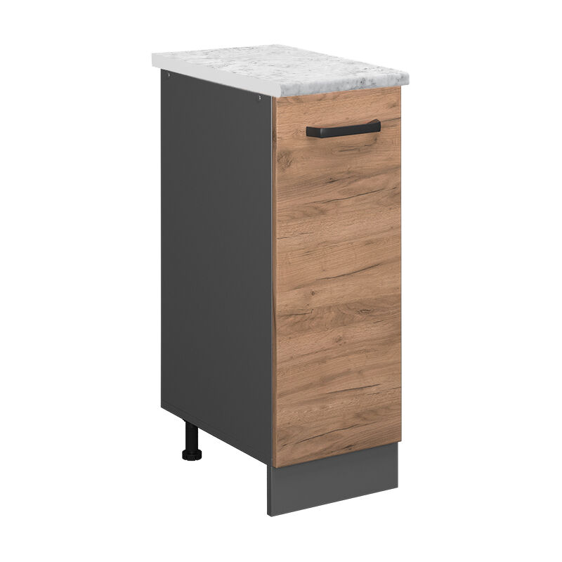 Vicco - Apothekerschrank R-line, Goldkraft Eiche, 30 Cm Ap Marmor