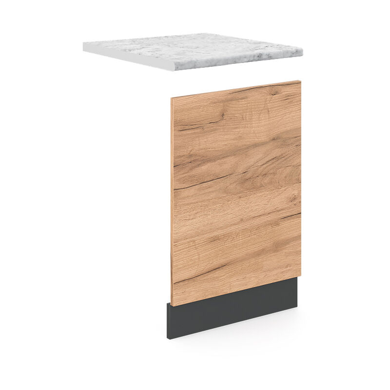 Vicco - Küchenmöbel R-line, Goldkraft Eiche, 45 Cm , Ap Marmor