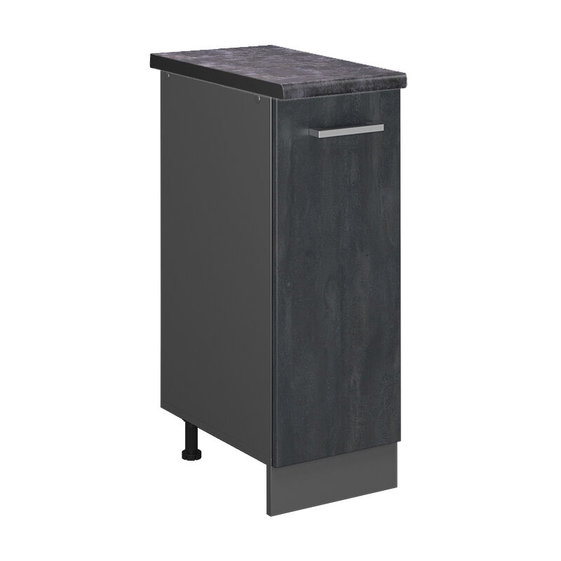 Vicco - Apothekerschrank R-line, Schwarz Beton, 30 Cm Ap Anthrazit