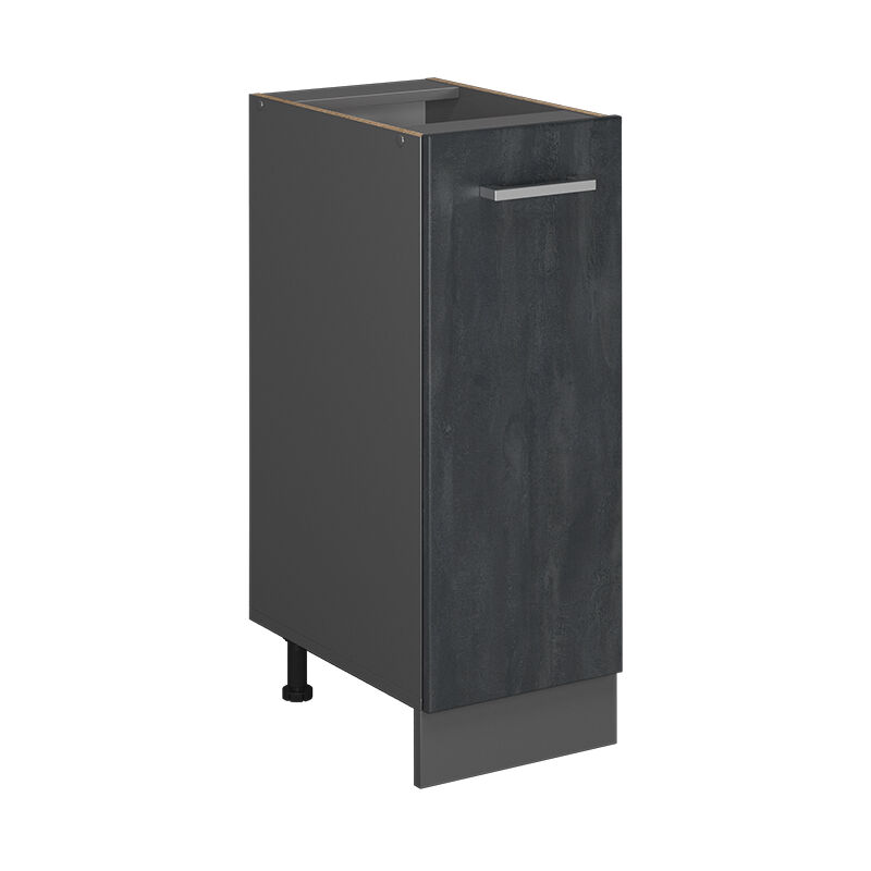 Apothekeschrank R-line, Schwarz Beton, 30 Cm Ohne Arbeitsplatte Vicco