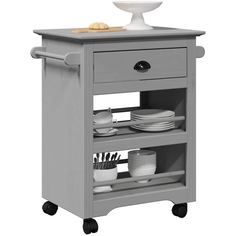 Küchenwagen Bodo Grau 67, 5x45x80 Cm - Vidaxl