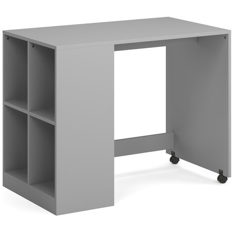 Kudl - Kids Under Desk with Built in Side Storage - MDF/Wood -  L52.5 x W90 x H71 cm - Grey