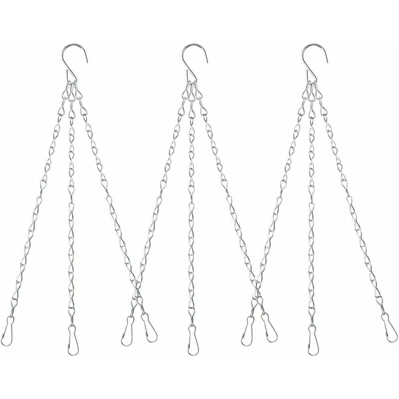 3 ensembles de chaînes de jardinière en métal chaînes suspendues chaîne de suspension de jardinière Fei Yu