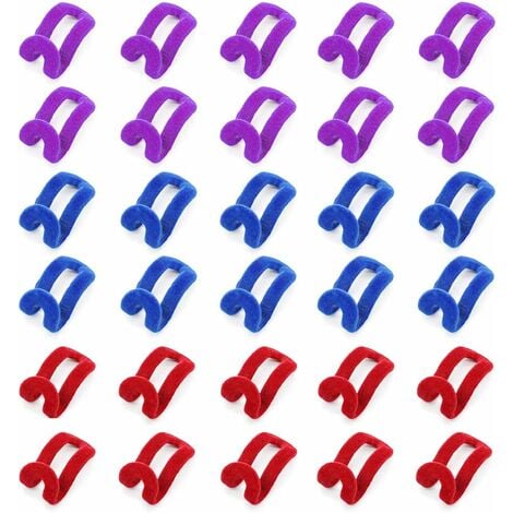 kueatily 30 Pièces Crochets de Connecteur de Cintre Mini Flocage Cintres Gain de Place Connecteur Hanger Créatif pour Cintre Vêtement, Multicolore
