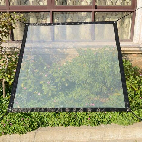 kueatily Bache Transparente imperméable Tissu de Film de Feuille de bache de Jardin PE avec/Oeillets et lanière Heavy Duty/Anti Gel/Anti-UV/Windproof Plant Isolation Canopy Cover for Greenhouse-2x2m