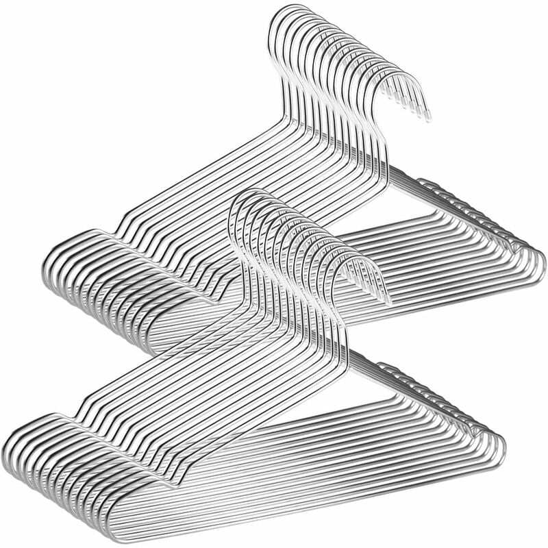 Cintres en métal,Cintres en Acier Enoxydable, 30 Pièces, Adapté Aux Ménages, Tailles Générales Telles Que Serviettes, T-Shirts Et Vestes, Chemises,