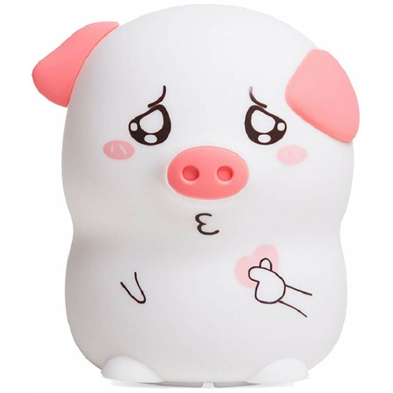 Kueatily - Veilleuses de cochon mignonnes , veilleuse led, veilleuse pour bébé pour enfants, veilleuses portables en siliCône, veilleuse rechargeable