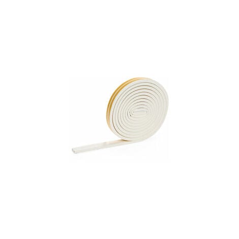 kueatily D-Type De Fenetre Joint Bande Calfeutrage Interieur Fenetre Seal Meteo Strip Gap Insonorisation Weatherstrip Blocker 16Ft 5M Auto-Adhesif Bande De Mousse Pour Fenetre Porte Epdm Type D, Blanc