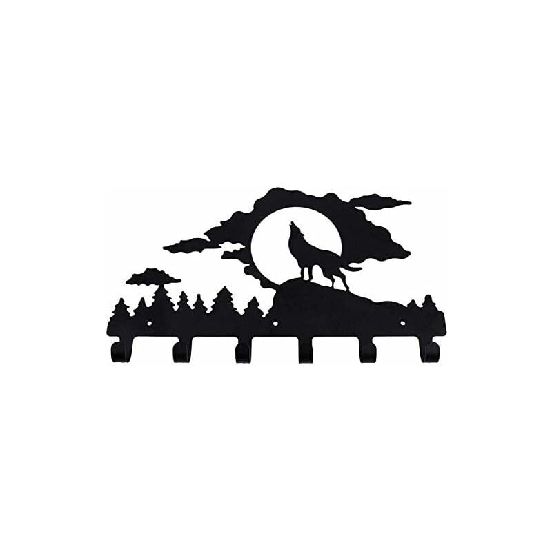Kueatily - Déco Murale Patère Portemanteau Porte Manteau Murale Noir Crochet Déco Murale Métal Accroche Clef Porte Acier Organisateur Hanger Keys (a