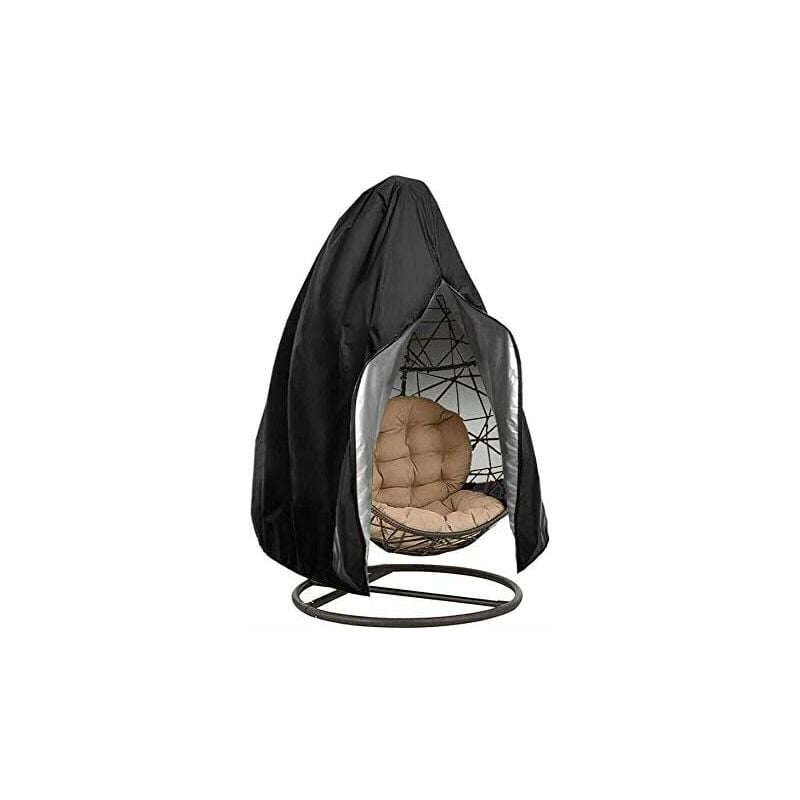 Housse de Chaise Suspendue Oxford de Protection imperméable à l'eau et à la poussière pour Patio, Chaise à Bascule, Chaise Flottante (Black)-Fei Yu