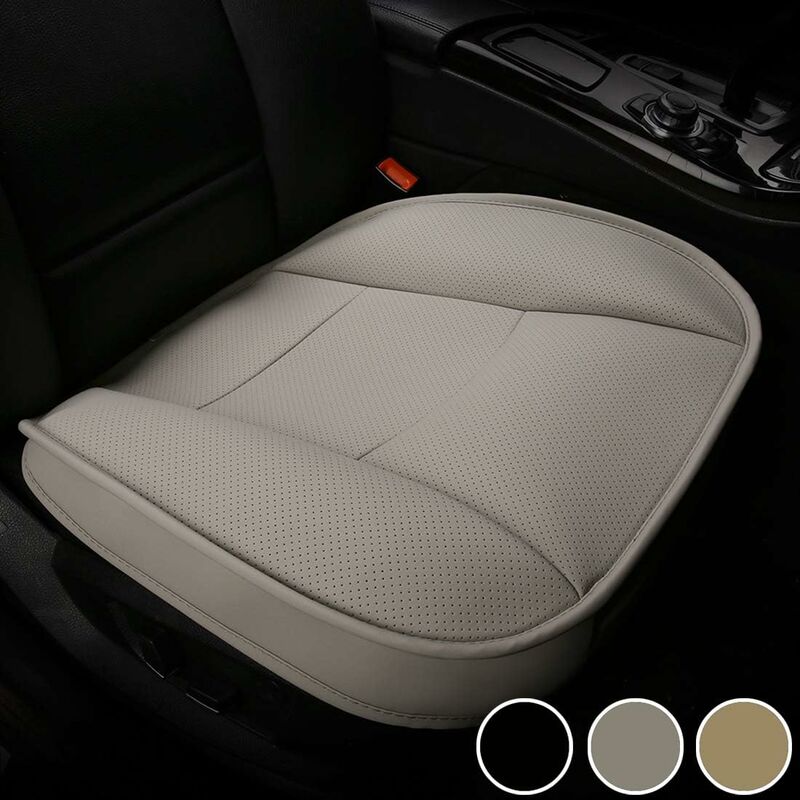 Housse de Siège Voiture Auto, Protecteur de Siège de Voiture Avant Super Doux Confort,Coussin de Siège Auto Respirant Cuir PU Étanche,50*50cm(1