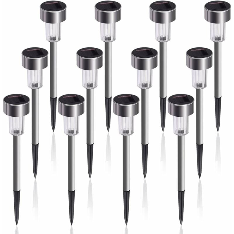 Kueatily - Le jardin extérieur de lumières solaires de a mené le paquet léger de paysage/voie allume l'acier inoxydable-12-Fei Yu