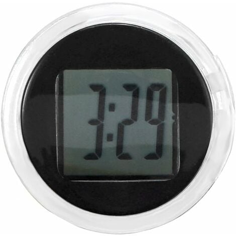 kueatily Mini Imperméable Stick-on Moto Horloge Montre Moto Voiture Horloge Numérique Jusqu. (2PCS)