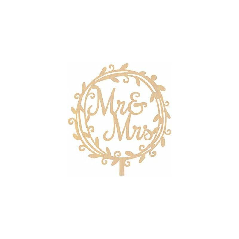 Mr mrs Cake Topper Toppers Cupcake in Legno per