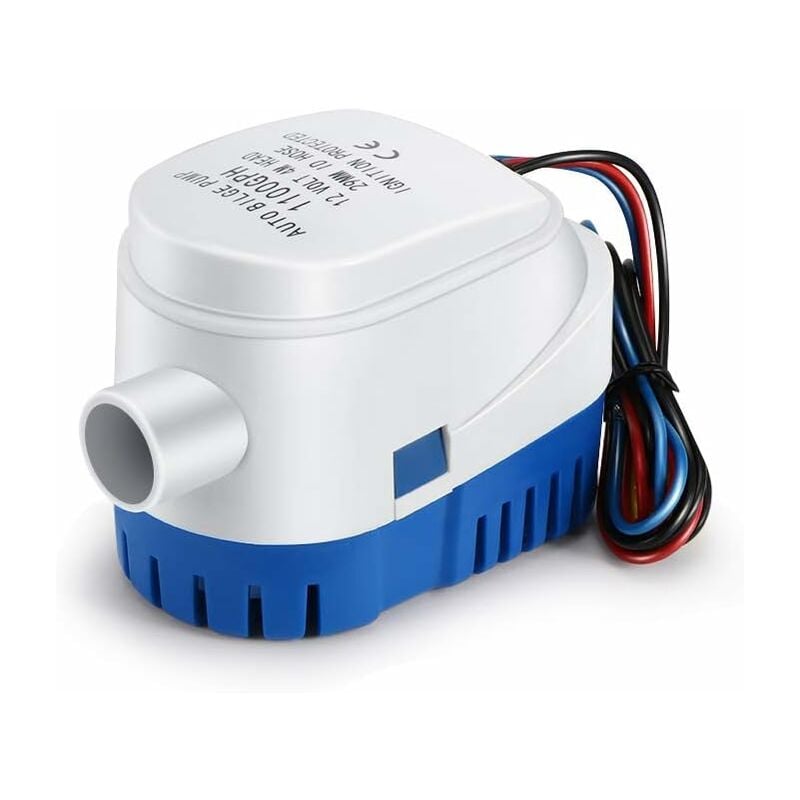 Kueatily - Pompes de Cale, Pompe de Cale Automatique 12V 1100GPH Pompe à Eau Liquide Silencieuse Automatique pour Pompe de Cale Marine Pompe à Eau