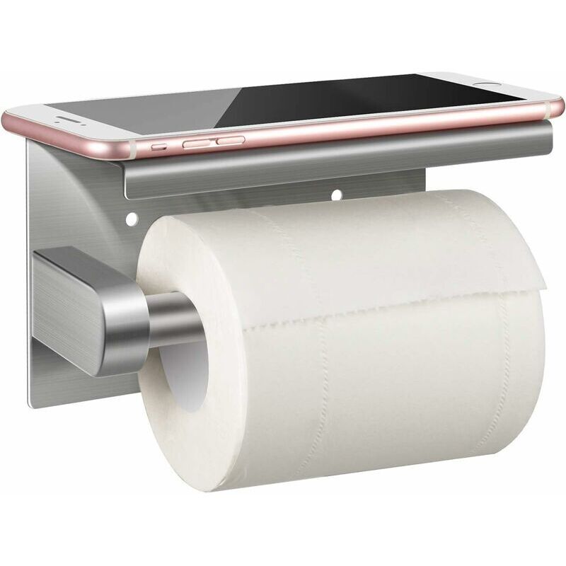 Ulisem Porte Papier Toilette, Porte Rouleau Papier toilettes sans Perçage Derouleur Papier wc mural, Acier Inoxydable 304