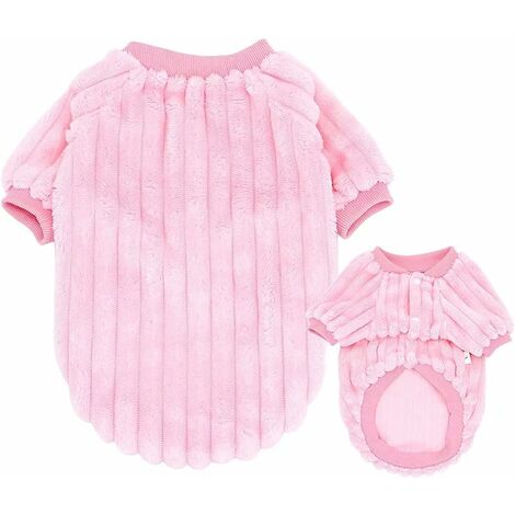 kueatily Pull en molleton doux et chaud pour chiot (rose, poitrine 37cm)