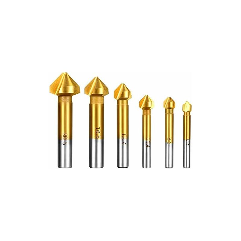 Set di 6 frese a 90°, sbavatrice hss 4241 Set di