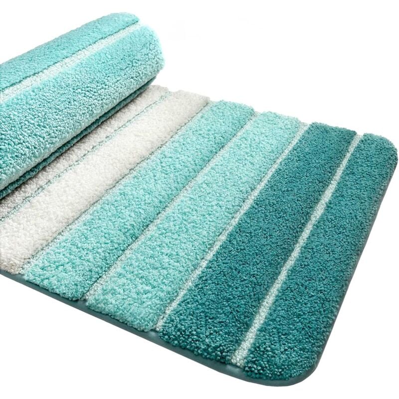 Tapis de Bain Antiderapant,Extra Doux Tapis Salle Bain,Lavable en Machine,Absorbant l'eau,40 x 60 cm,Vert-Fei Yu
