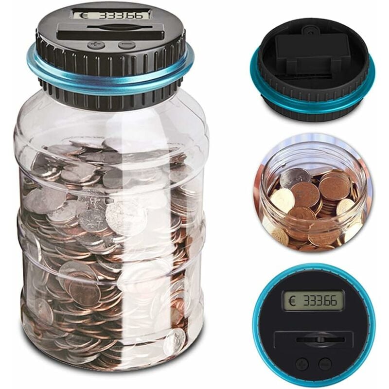 Kueatily - Tirelire Numérique Comptage Box Grande CapaCôté pour Enfants Cadeau D'adulte pour Euro Argent-Fei Yu