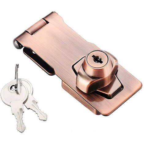 kueatily Tiroir Armoire Serrures Cadenas Hasp - Verrouillage Hasp avec Serrure à Clé Et Vis Pour Meubles Boîte aux Lettres Armoire Tiroir Armoire Serrure Trappe Cabine Serrure