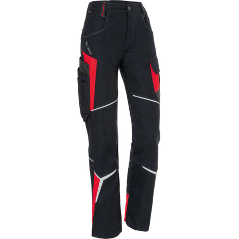 Kübler Damenhose BODYFORCE schwarz/mittelrot Gr. 36