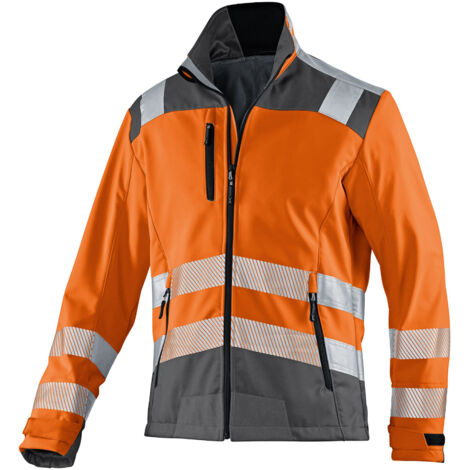 Kübler Jacke REFLECTIQ Softshell PSA 2 warnorange/anthrazit Gr. S