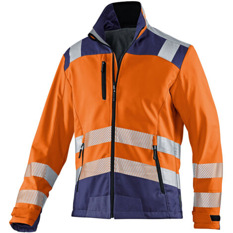 Kübler Jacke REFLECTIQ Softshell PSA 2 warnorange/dunkelblau Gr. S