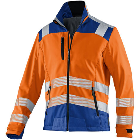 Kübler Jacke REFLECTIQ Softshell PSA 2 warnorange/kbl.blau Gr. S