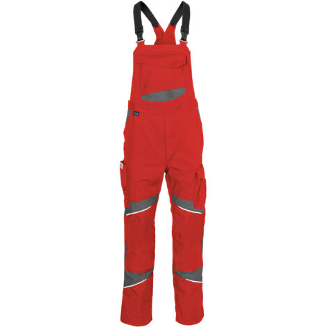 Kübler Latzhose ACTIVIQ cotton+ 3450 mittelrot/anthrazit Gr. 48