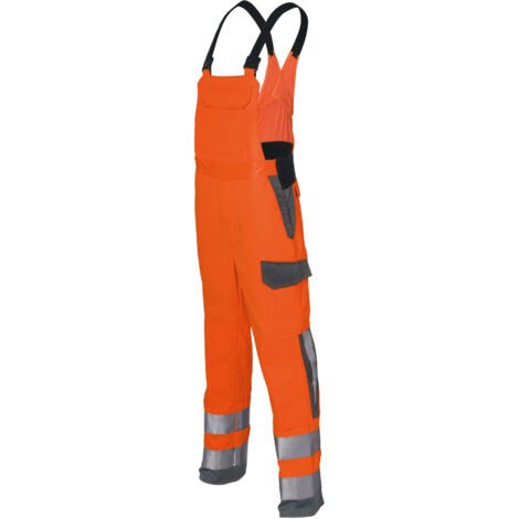 Kübler Latzhose PROTECTIQ HIGH VIS 3394 warnorange/anthrazit Gr. 98