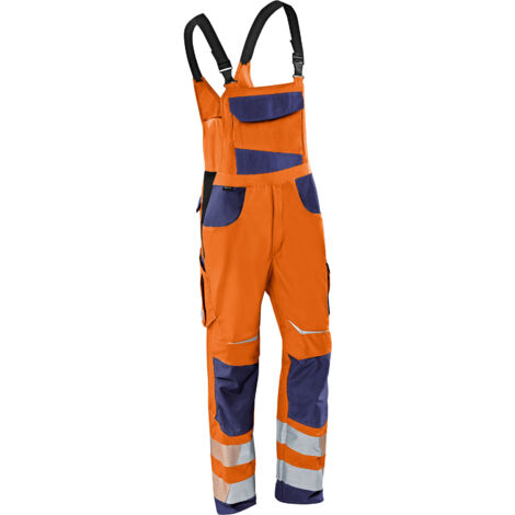 Kübler Latzhose REFLECTIQ PSA 2 3207 warnorange/dunkelblau Gr. 25