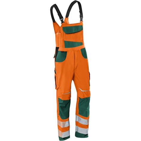 Kübler Latzhose REFLECTIQ PSA 2 3207 warnorange/moosgrün Gr. 52