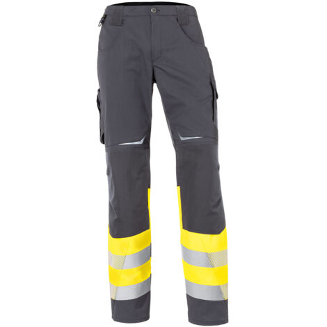 Kübler REFLECTIQ Hose Klasse 1 warngelb/anthrazit Gr. 114