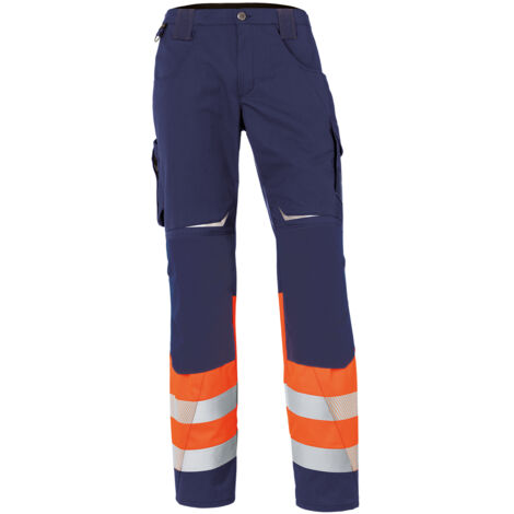 Kübler REFLECTIQ Hose Klasse 1 warnorange/dunkelblau Gr. 62