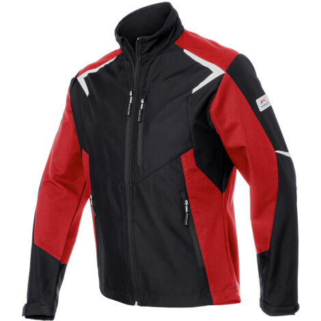 Kübler Softshell Jacke BODYFORCE schwarz/mittelrot Gr. M