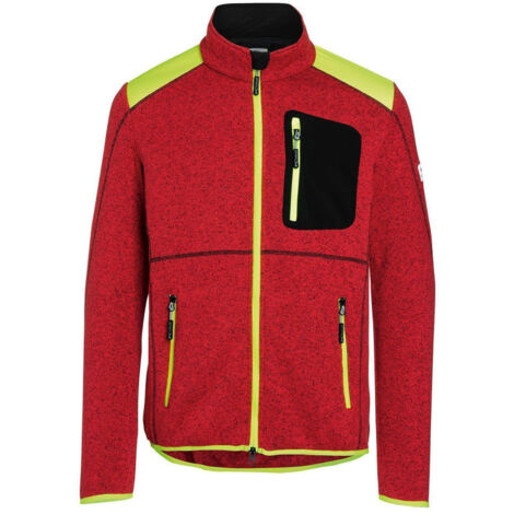 Kübler Strickjacke FOREST Light rot/warngelb Gr. L