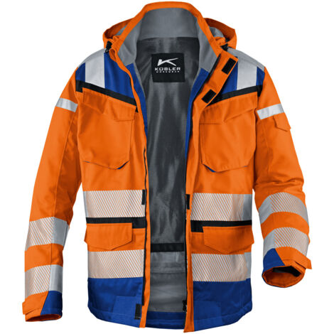 Kübler Wetterjacke REFLECTIQ SYMPATEX PSA 2 warnorange/kbl.blau Gr. XS