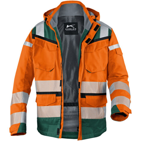Kübler Wetterjacke REFLECTIQ SYMPATEX PSA 2 warnorange/moosgrün Gr. XL